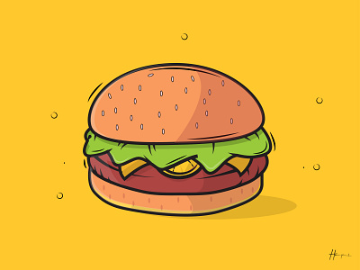 burger illustration design