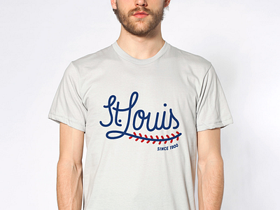 St. Louis Baseball Shirt baseball cardinals hand illustrator lettered lettering shirt st. louis type