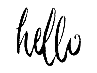 Hello calligraphy hand lettered hello lettering type