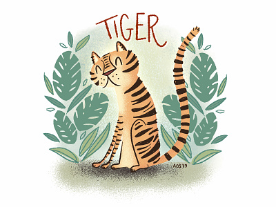 Tiger animal doodle drawing illustration illustrator procreate tiger