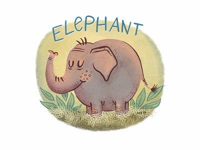E is for Elephant doodle drawing elephant hand drawn illustration illustration art illustration art director design illustrator lettering