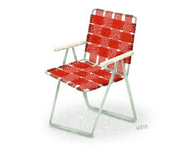 Technique Work Chair Illustration chair doodle drawing furniture hand drawn illustration lawn chair midcentury modern practice sketch