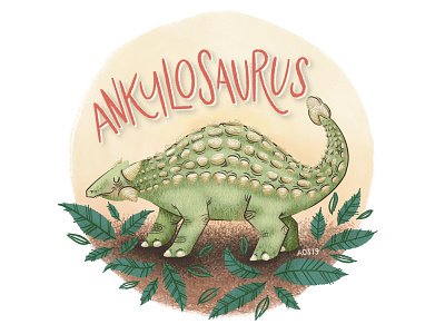 A is for Ankylosaurus alphabet ankylosaurus dinosaur dinosaur alphabet doodle drawing hand drawn illustration illustrator sketchbook