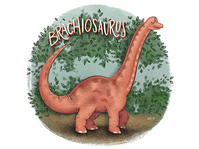 B is for Brachiosaurus brachiosaurus dino drawing dinosaur dinosaur alphabet doodle drawing hand drawing hand drawn illustration illustrator sketch sketchbook