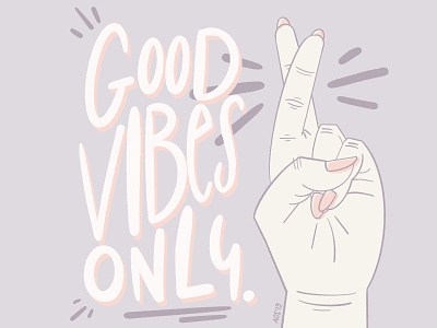 Good Vibes Only design doodle drawing graphic hand hand drawn illustration illustrator lettered lettering