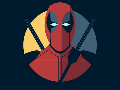 Superhero icon set (4/4) deadpool design icon illustration logo minimal superhero