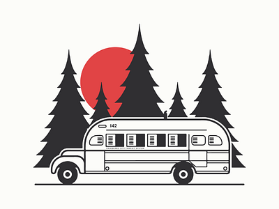 Magic bus, Into the wild design graphic minimal simple