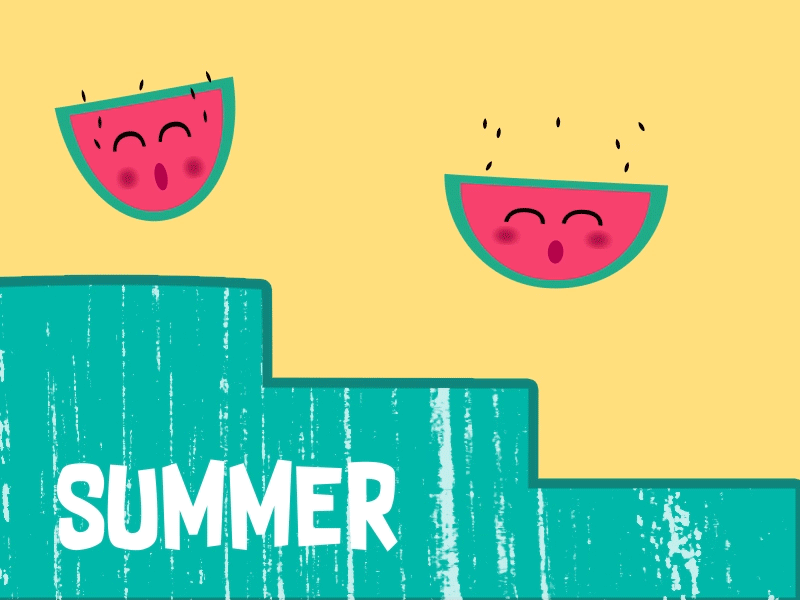 Summer watermelon 2d 2d animation fruits motion motion design motion graphic summer summer party summertime texture watermelon