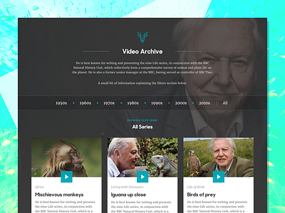 David Attenborough - Story of Life Website app attenborough bbc brand mobile nature responsive tablet ui ux visual website