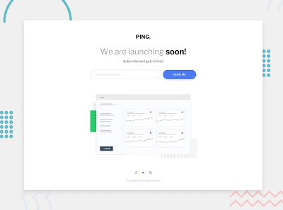 Ping single column coming soon page css css3 front end development html5 webdesign