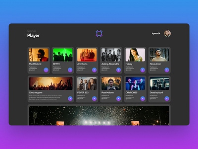 Music Player architects asking alexandria bmth bring me the horizon chvrches dead by april design fever 333 halsey minimal music music player novo amor player post malone typography ui ux website weeknd
