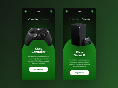 Xbox Series X Mobile console design game controller gamepad minimal online shop online store shop store typography ui ux website xbox