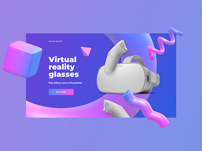 Oculus Go VR Glasses design minimal oculus oculus rift online shop online store shop store typography ui ux vr website