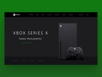 Xbox Series X branding design microsoft minimal store typography ui ux website xbox