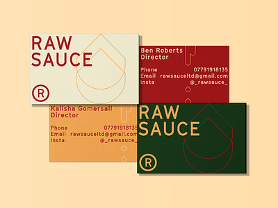 RAW Sauce Business Cards