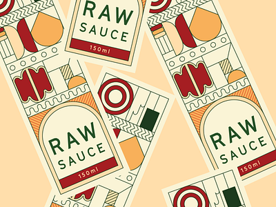 RAW Sauce Label Design