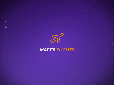 Matt's Flights animation branding design logo logotype