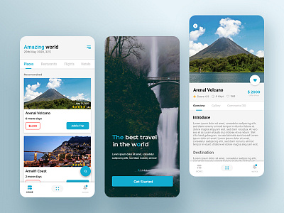 Travel app UI