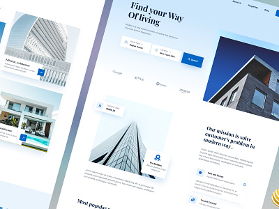 Real Estate website landing page design