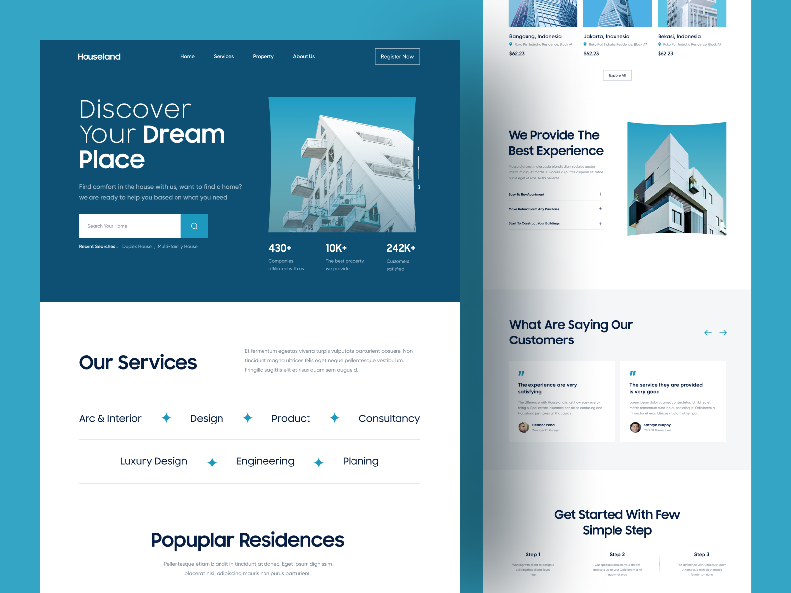 Real Estate Website Design by Arafat Sadik on Dribbble