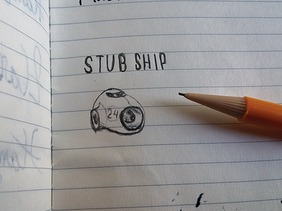 Stub Ship - 5 Minute Micro Drawing drawing drawn pencil rocket space space ship stub ship