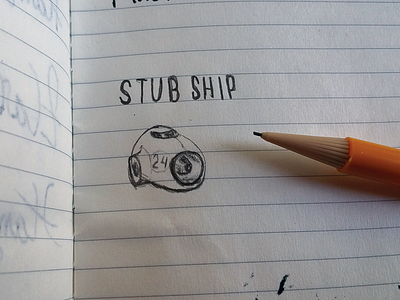 Stub Ship - 5 Minute Micro Drawing