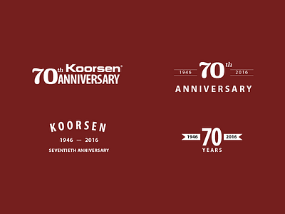 70th Anniversary Wordmark 1946 2016 70 anniversary history logo red typography wordmark
