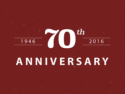 70th Anniversary Wordmark Chosen 1946 2016 70 anniversary logo typography wordmark