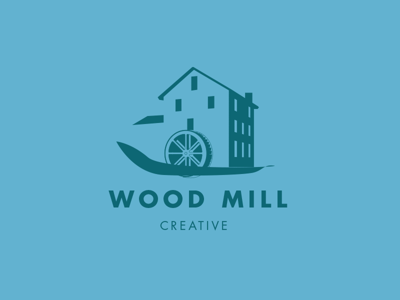 Wood Mill Logo - Work in Progress brand branding clean design illustrator logo mark vector vintage