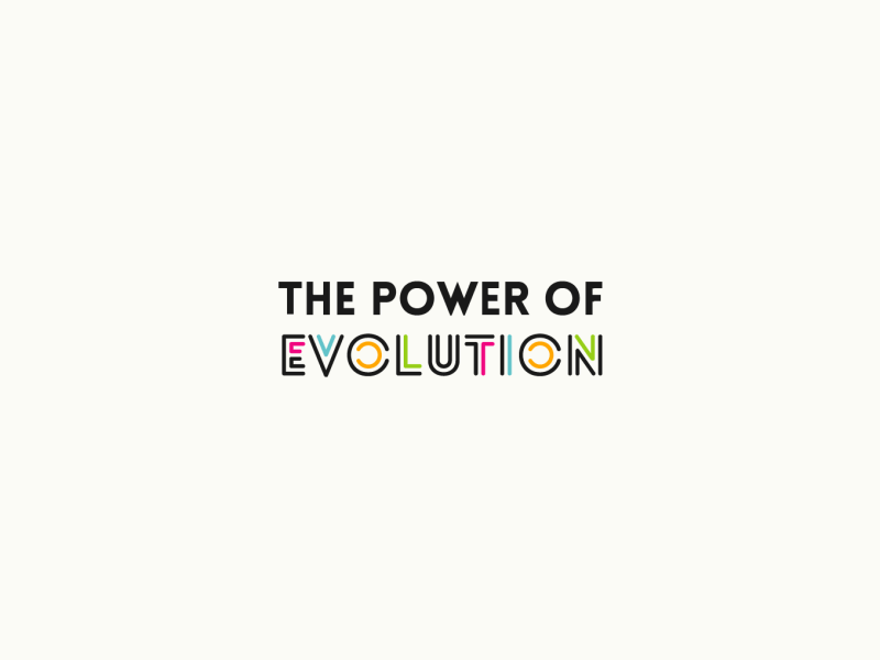 The Power of Evolution Logo Animation (GIF) after effects animation branding design gif identity logo mark motion type