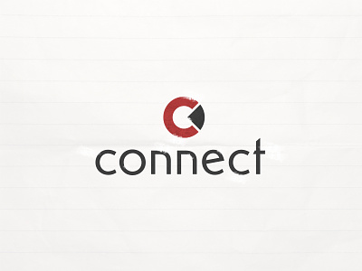 Connect Logo brand branding c connect grunge logo logomark mark red