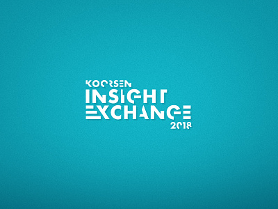 Insight Exchange Conference Logo, Unused 2018 branding con conference convention exchange insight logo sales typography