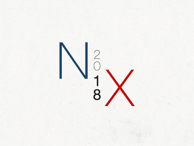 NX Logo Animated 2018 animation branding conference gif lights logo motion movement neon