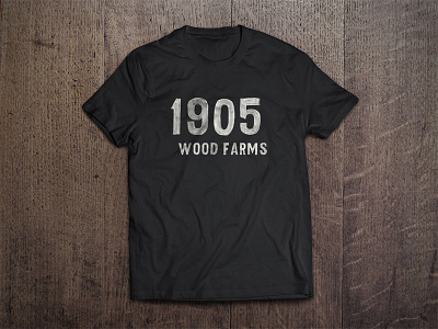 1905 Wood Farms T-Shirt Mockup 1905 antique farm grey logo mockup shirt tee tshirt typography vintage wood