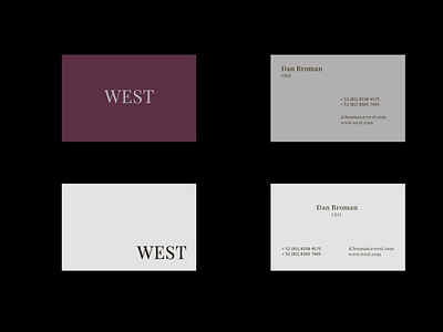 West business cards