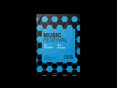 Poster for music festival design illustration illustrator logo minimal photoshop poster typography vector