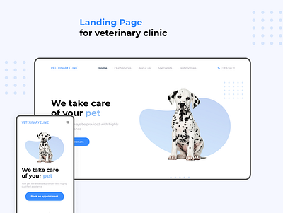 Landing Page for veterinary clinic design icon landing minimal photoshop typography ui ux web webdesign website design