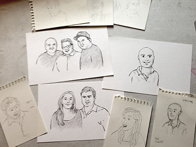 JC Restaurants Sketch drawing illustration portraits sketch