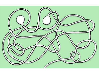 My Tangled Earbuds (Maze 70) drawing earbuds illustration maze
