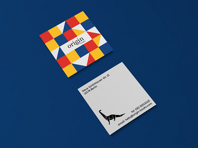 Origin Books: Business Cards bookshop branding branding concept business card business card design businesscard design dinosaurs identity primary colors print print design