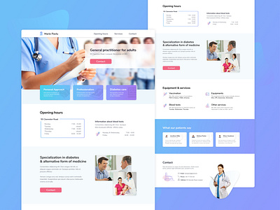 Medical landing page digital concept landing page medical microsite mockup ui ux web design website