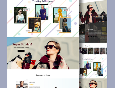 Fashion Website Landing Page design landing page design ui website design