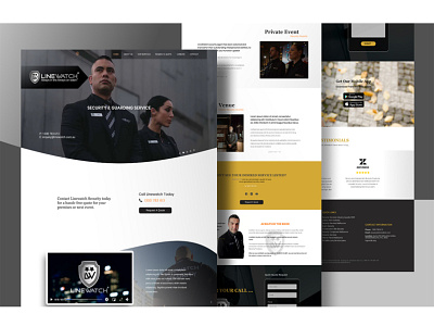 LineWatch Security Agent Website Redesign design landing page design landing page ui security website design security website landing page ui ui design ux web web design website builder website design website landing page