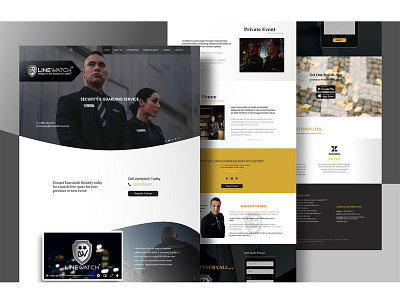LineWatch Security & Guarding Website Redesign security website design ui design website design website ui design
