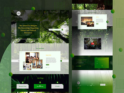 Nature Website Landing Page ui design website design website ui design