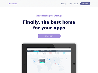 Cloud Hosting - Landing page
