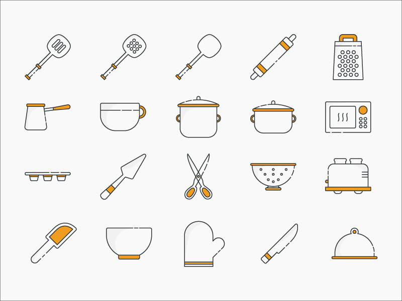 Cooking & Baking Icon Set icon set icons baking cooking