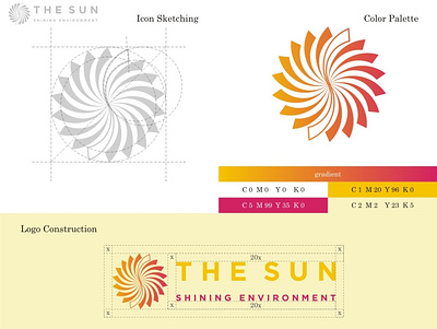 The Sun - Logo Concept- 2 branding design flat icon logo vector