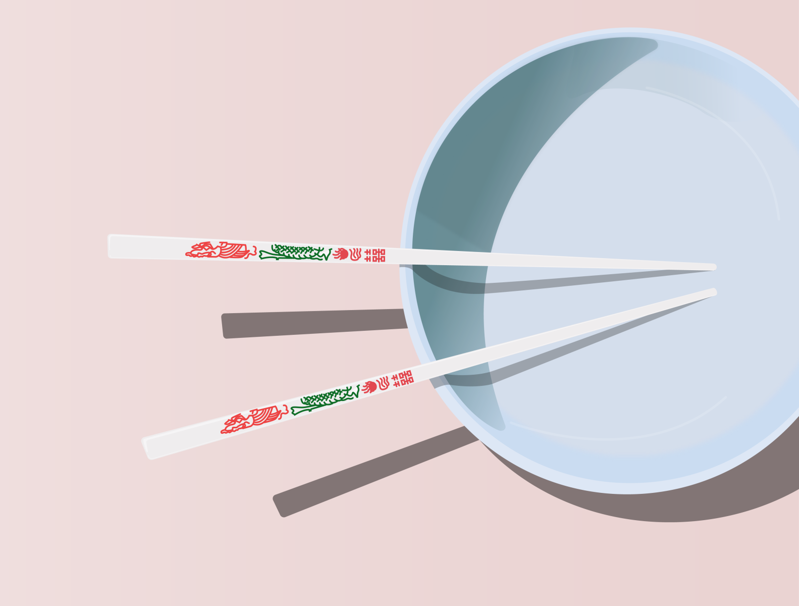 Chopsticks & Bowl - Pink Aesthetic - Vector Illustration 2020 design adobe illustrator aesthetic bowl calm chopsticks food graphic design high definition illustration minimalism pink pink aesthetic png soft pink vector design vector illustration vectorart zen zenart