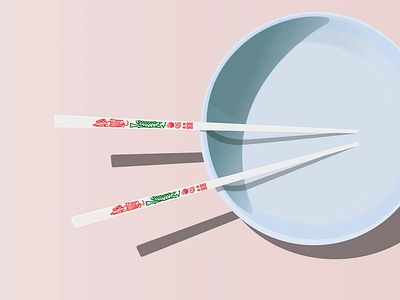 Chopsticks & Bowl - Pink Aesthetic - Vector Illustration 2020 design adobe illustrator aesthetic bowl calm chopsticks food graphic design high definition illustration minimalism pink pink aesthetic png soft pink vector design vector illustration vectorart zen zenart